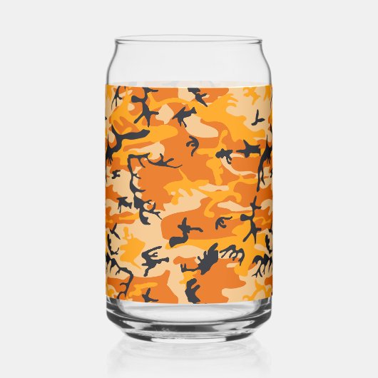 Oranje camouflage, leger blikvorm glas (Achterkant)