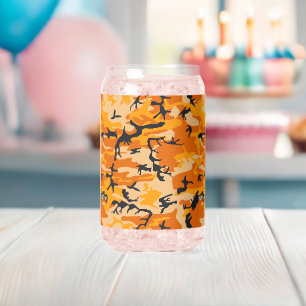 Oranje camouflage, leger blikvorm glas