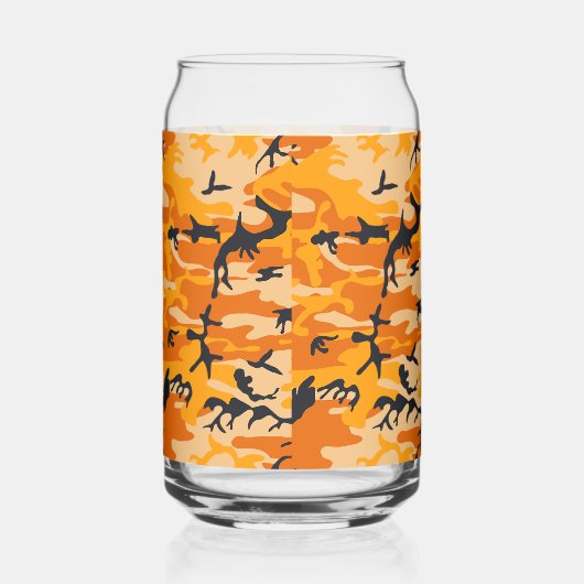 Oranje camouflage, leger blikvorm glas (Rechts)