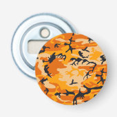 Oranje camouflage, leger button flesopener (Voorkant)