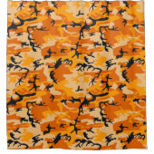 Oranje camouflage, leger douchegordijn (Voorkant)