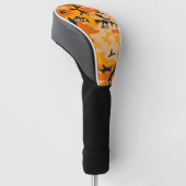 Oranje camouflage, leger golfheadcover (Schuin)