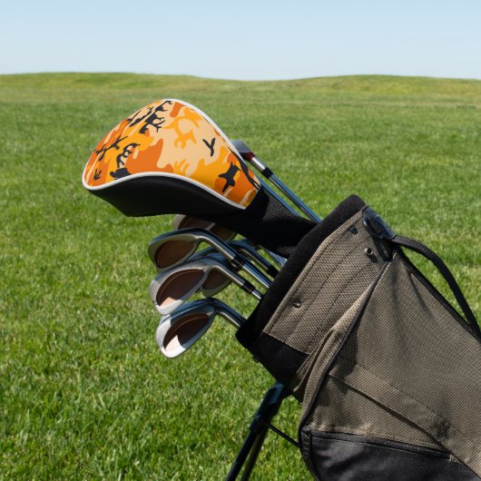Oranje camouflage, leger golfheadcover (Insitu)