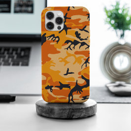 Oranje camouflage, leger iPhone 15 pro max case