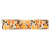Oranje camouflage, leger korte tafelloper (Horizontaal)