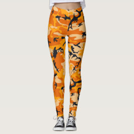 Oranje camouflage, leger leggings