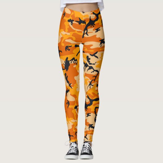 Oranje camouflage, leger leggings (Voorkant)