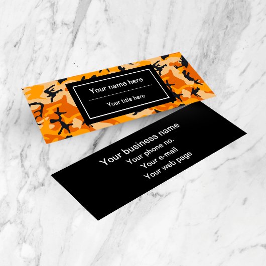 Oranje camouflage, leger mini visitekaartje