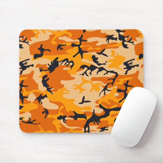 Oranje camouflage, leger muismat (Met muis)