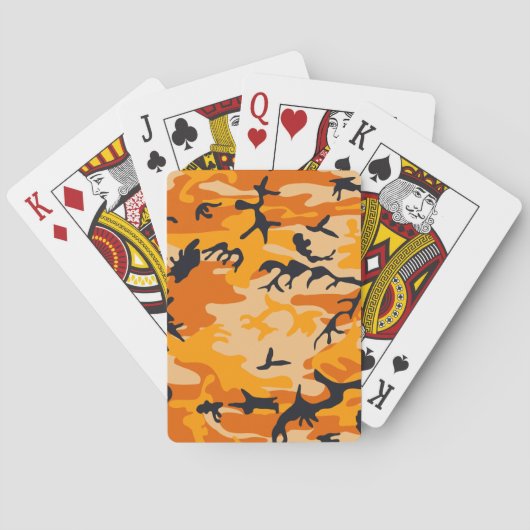 Oranje camouflage, leger pokerkaarten (Achterkant)