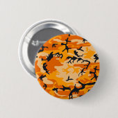 Oranje camouflage, leger ronde button 5,7 cm (Voorkant /achterkant)