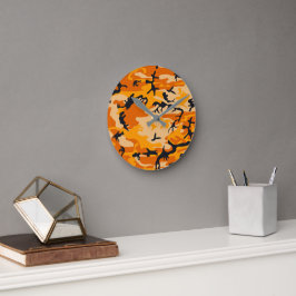 Oranje camouflage, leger ronde klok