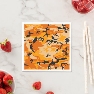 Oranje camouflage, leger servet