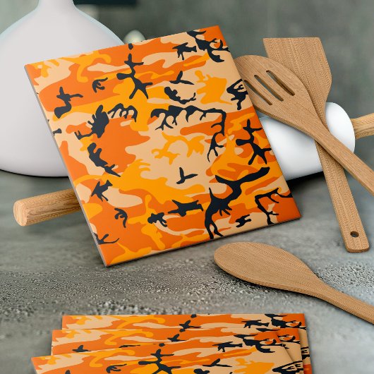 Oranje camouflage, leger tegeltje