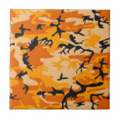 Oranje camouflage, leger tegeltje (Voorkant)