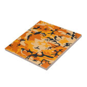 Oranje camouflage, leger tegeltje (Zijkant)