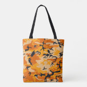 Oranje camouflage, leger tote bag (Achterkant)