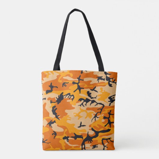 Oranje camouflage, leger tote bag (Achterkant)