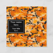 Oranje camouflage, leger vierkante visitekaartje (Achterkant)