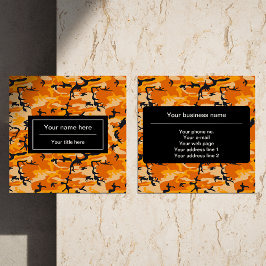 Oranje camouflage, leger vierkante visitekaartje