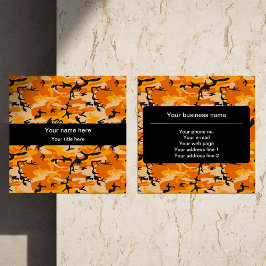 Oranje camouflage, leger vierkante visitekaartje