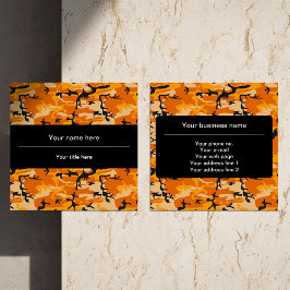 Oranje camouflage, leger vierkante visitekaartje