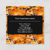 Oranje camouflage, leger vierkante visitekaartje (Voorkant)