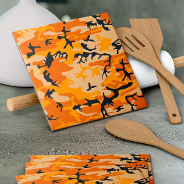 Oranje camouflage, militair, leger tegeltje