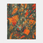 Oranje camouflage ontwerp fleece deken (Voorkant)