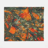 Oranje camouflage ontwerp fleece deken (Voorkant (Horizontaal))