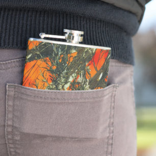 Oranje camouflage ontwerp heupfles