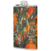 Oranje camouflage ontwerp heupfles (Links)