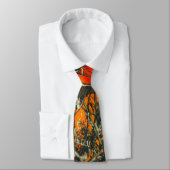 Oranje Camouflage Ontwerp Stropdas (Gebonden)