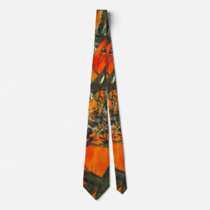 Oranje Camouflage Ontwerp Stropdas