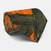 Oranje Camouflage Ontwerp Stropdas (Opgerold)