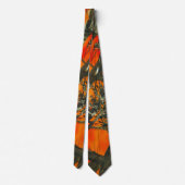 Oranje Camouflage Ontwerp Stropdas (Achterkant)