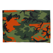 Oranje camouflagepatronen kussensloop (Voorkant)