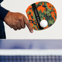 Oranje camouflagepatroon, jouw naam, personaliseer