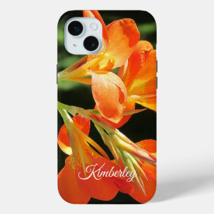 Oranje Canna Lily Bloemen Hoesje-Mate iPhone Case