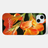 Oranje Canna Lily Bloemen Hoesje-Mate iPhone Case (Achterkant (horizontaal))