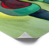 Oranje Canna lily original waterverf art Poster (Hoek)