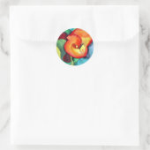 Oranje Canna lily original waterverf art Ronde Sticker (Tas)