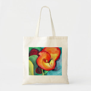 Oranje Canna lily original waterverf art Tote Bag