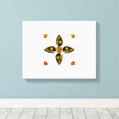 Oranje Canvas Afdruk (Insitu (Houten vloer))