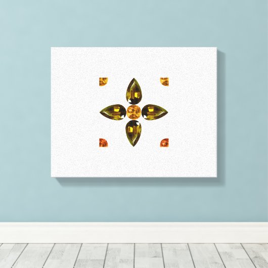 Oranje Canvas Afdruk (Insitu (Houten vloer))