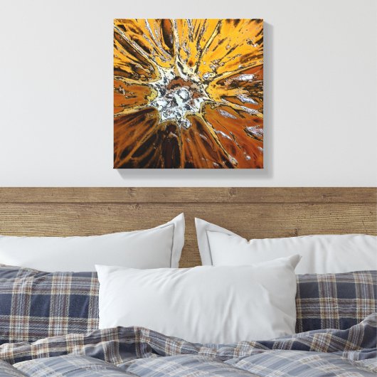 ORANJE CANVAS AFDRUK (Insitu (Slaapkamer))