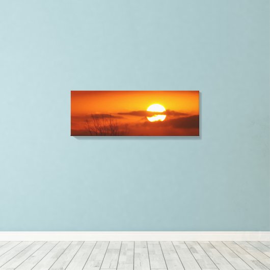 Oranje Canvas Afdruk (Insitu (Houten vloer))