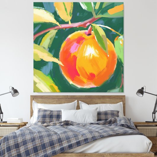 Oranje Canvas Afdruk (Insitu (Slaapkamer))