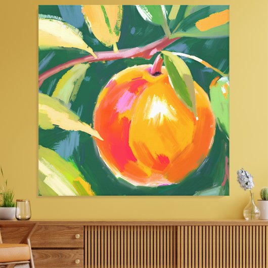 Oranje Canvas Afdruk (Insitu (Woonkamer))
