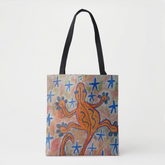Oranje Canvas tas Gecko (Voorkant)